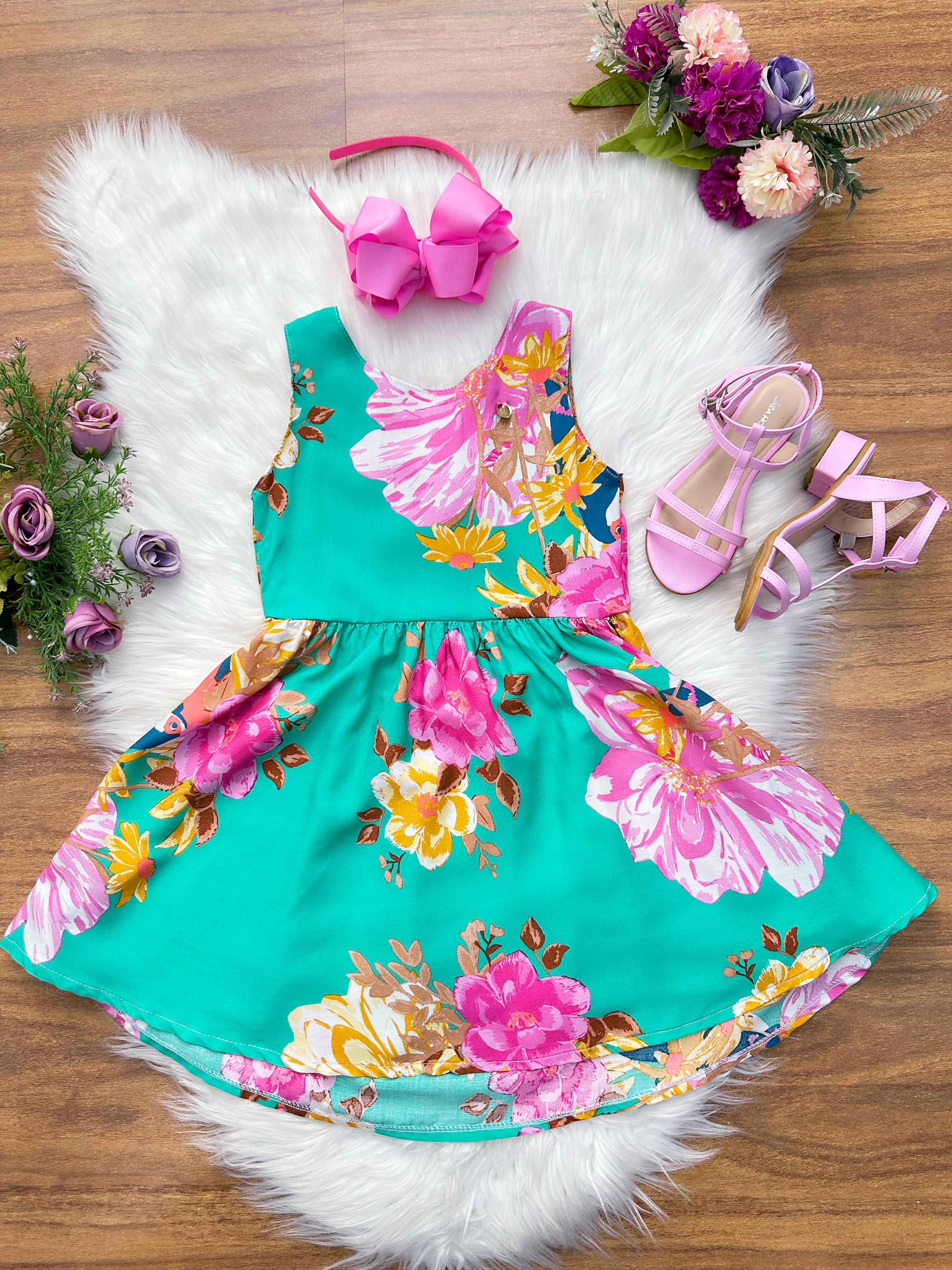 Vestidos Infantis Vestido De Florido Casamento Vestido De CrianÇa