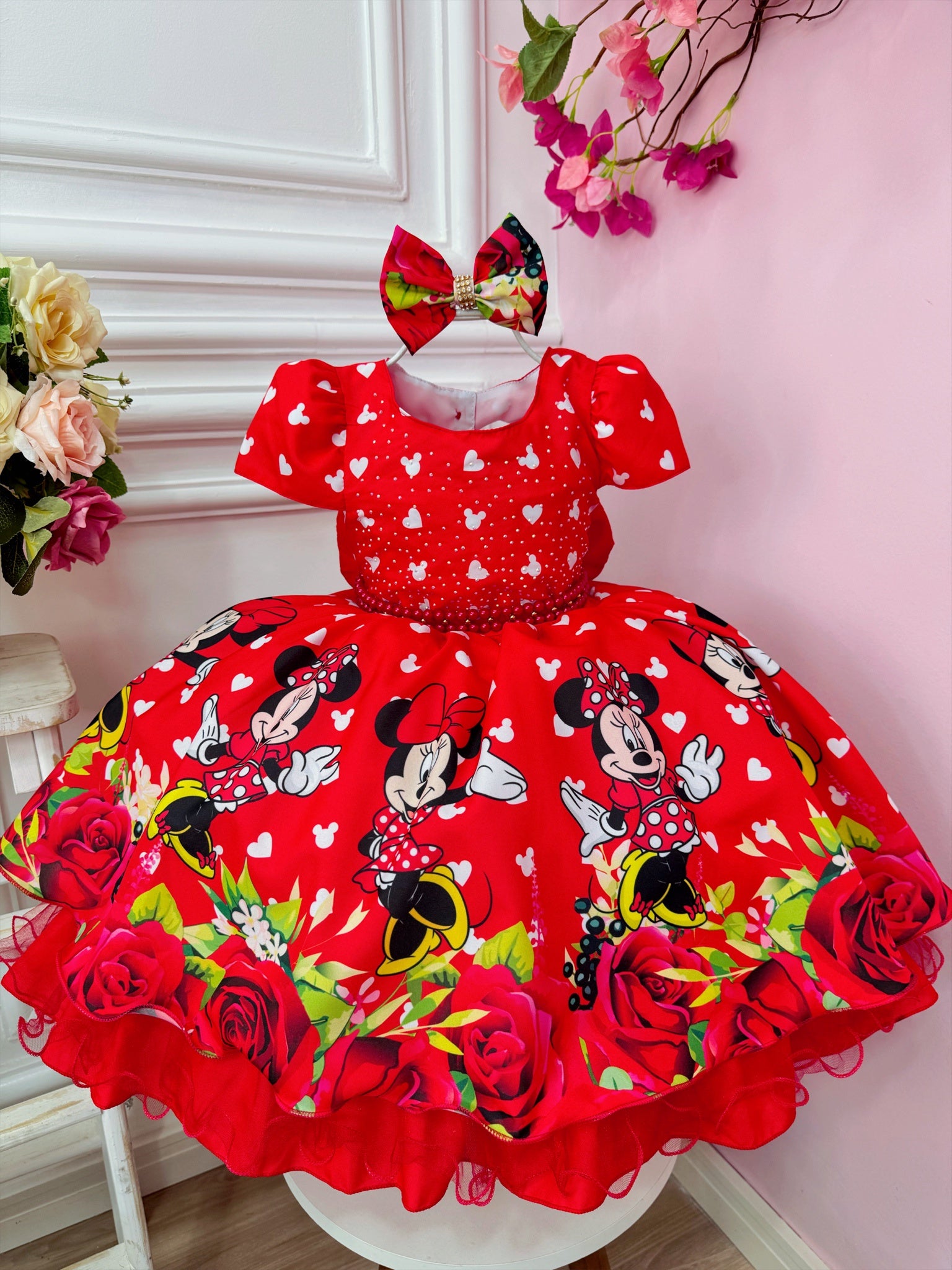 Vestido Vermelho Roupas De Luxo Infantil Vestido Luxo Infantil