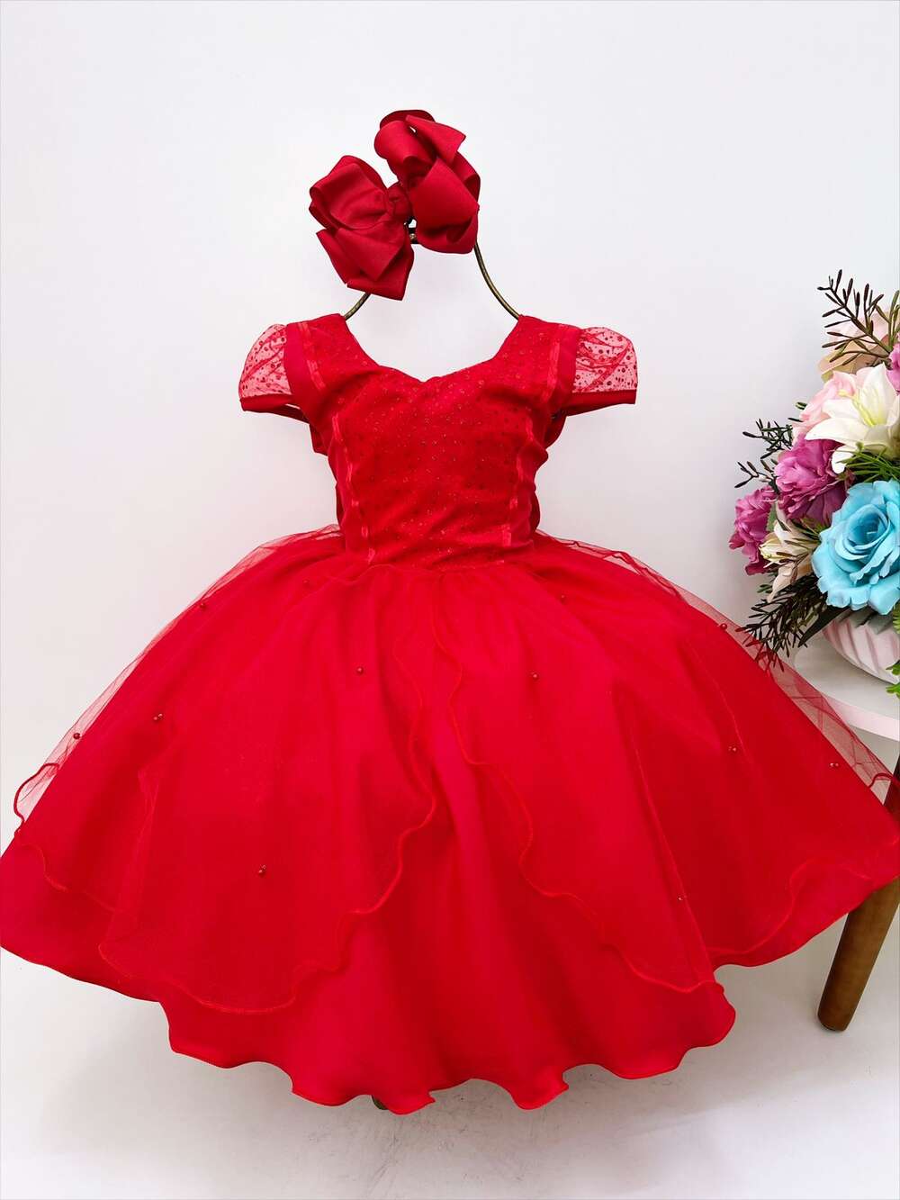 Vestido Infantil Chapeuzinho Vermelho Elena de Avalor e Capa