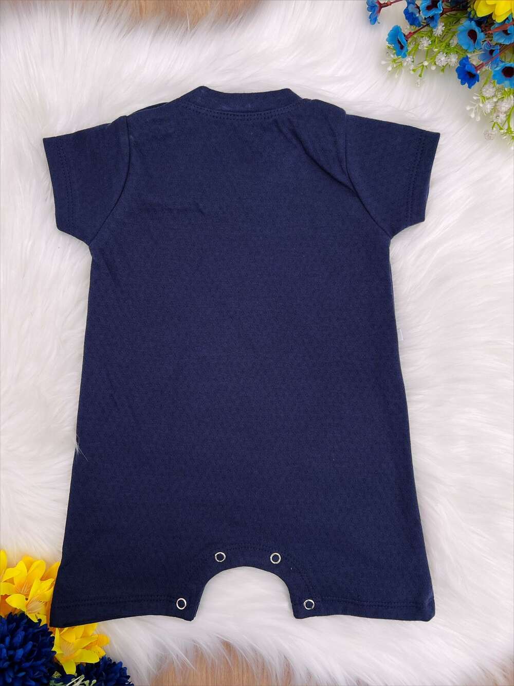 Macaquinho Meninos Fofura Azul Marinho P/M/G