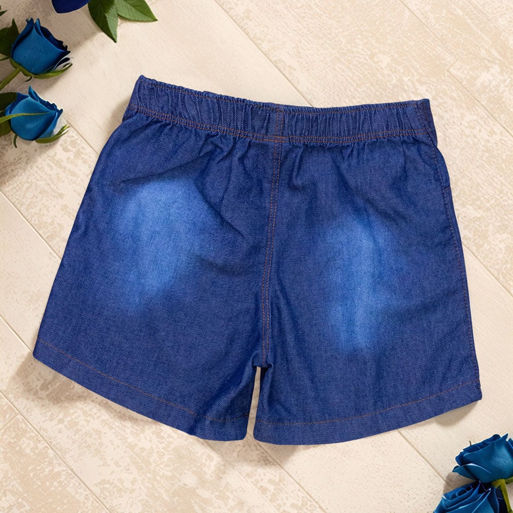 Shorts Infantil Jeans Com Faixa Amarração – Super Estiloso