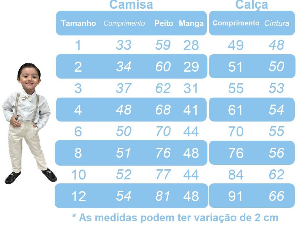 Conjunto Social Camisa Calça Gravata e Susp. Azul Marinho
