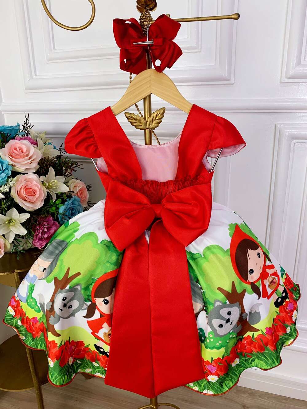 Vestido Infantil Chapeuzinho Vermelho Com Capuz