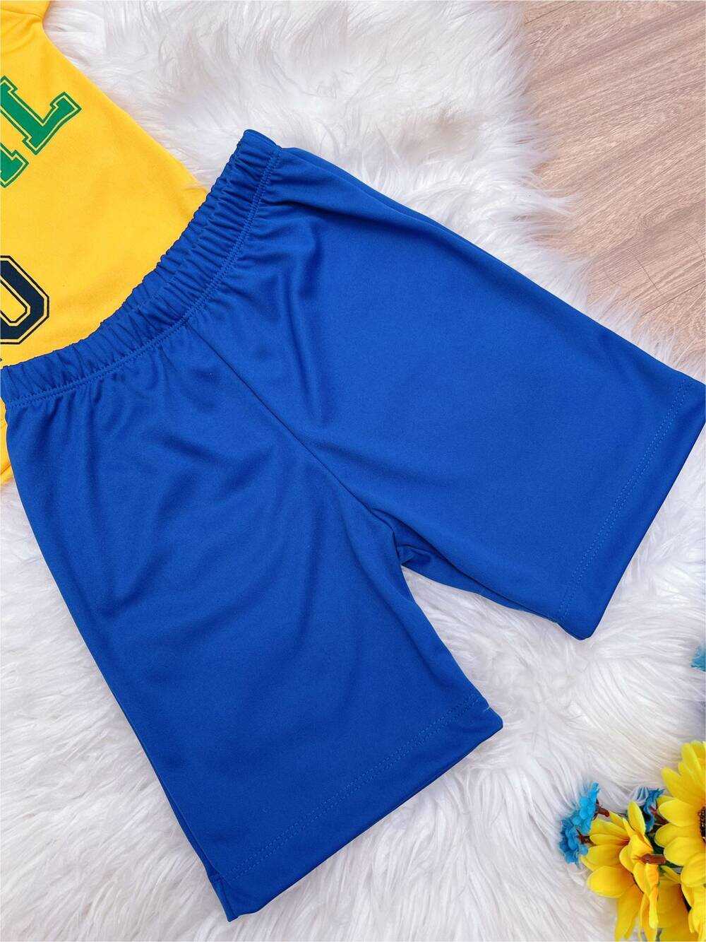 Conjunto Meninos Seleção Brasileira Amarelo e Azul