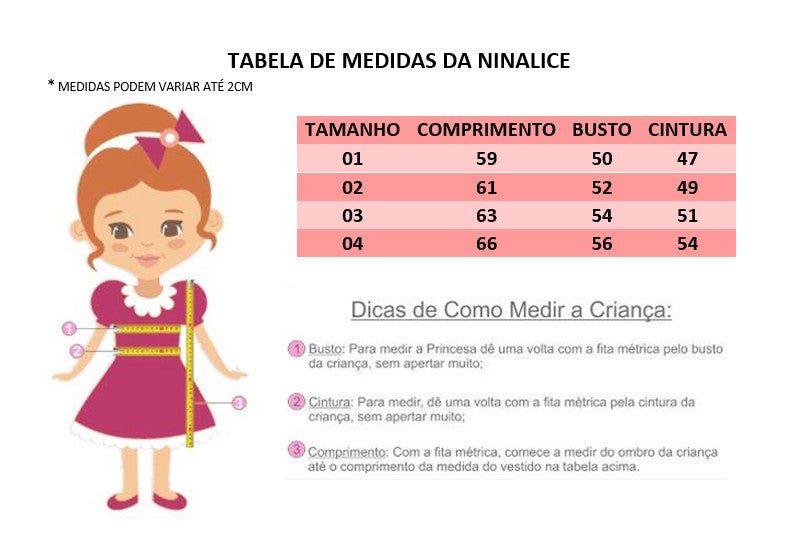 Vestido Infantil Rosa C/ Pérolas no Peito e Cinto Luxo