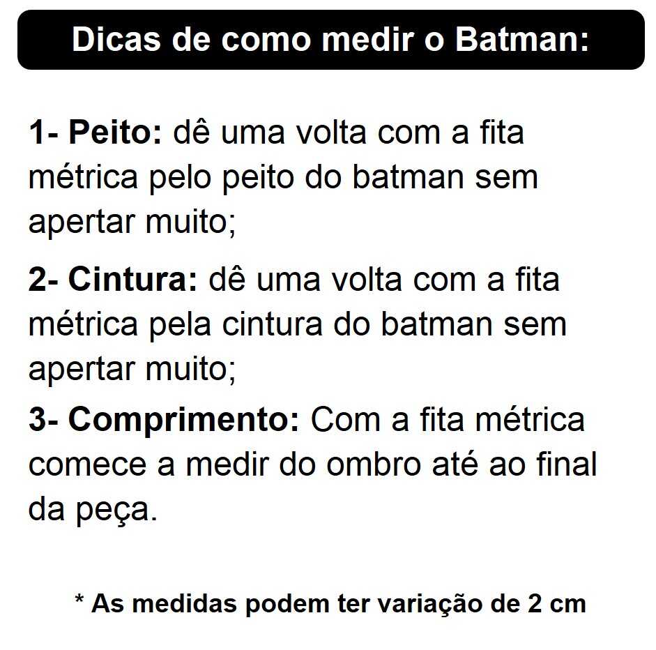 Fantasia Infantil Batman com Mascara Festa