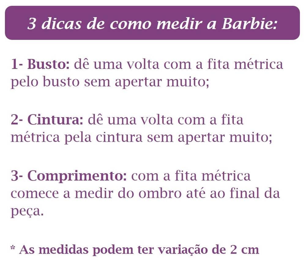 Conjunto Infantil da Barbie Branco C/ Saia Rosa e Laço