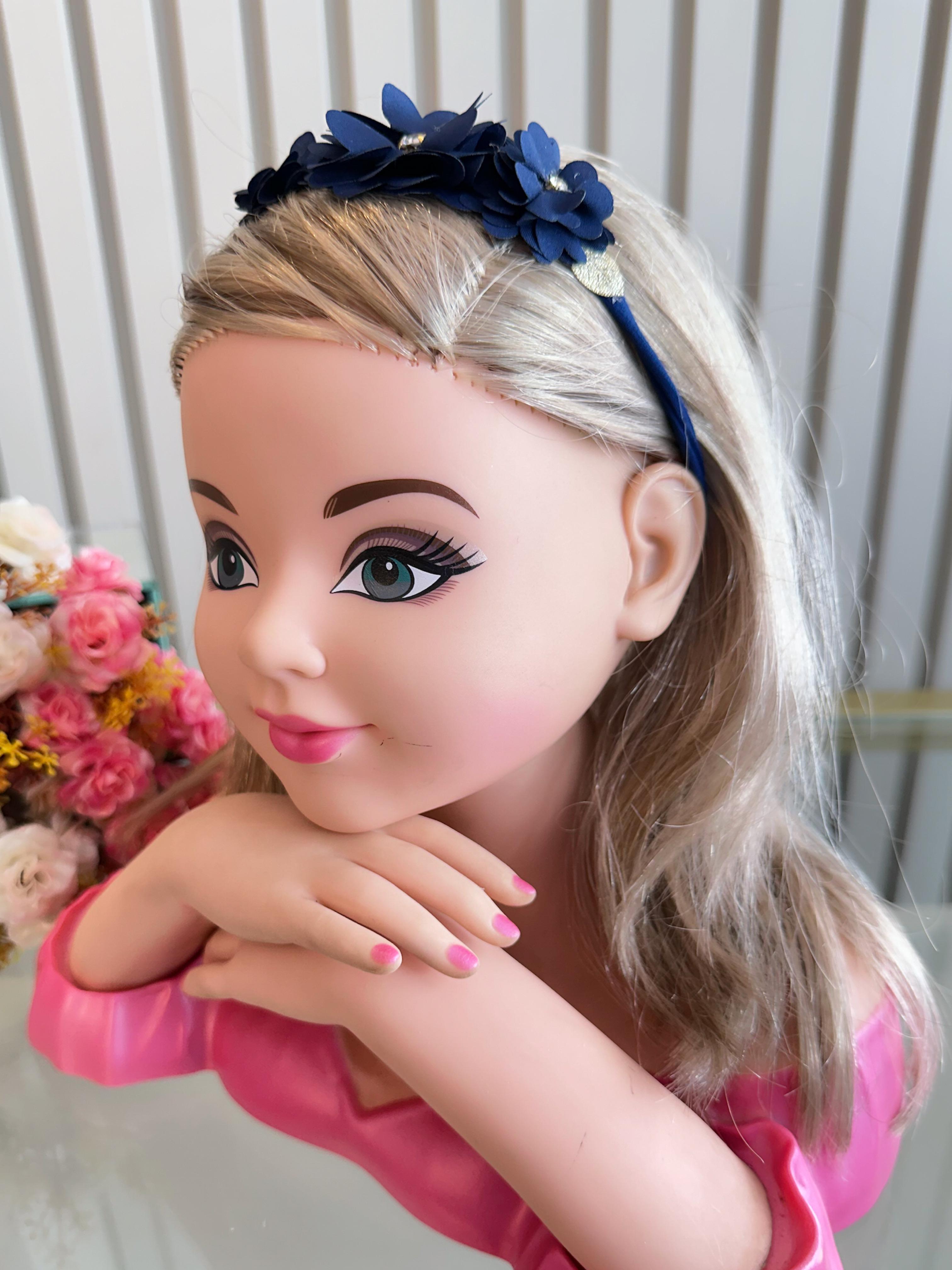 Faixinha de Cabelo Bebê C/ Laço Strass Florzinha Várias Cores