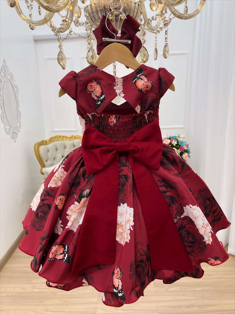 Vestido Infantil Marsala Dama De Honra Aniversário Casamento