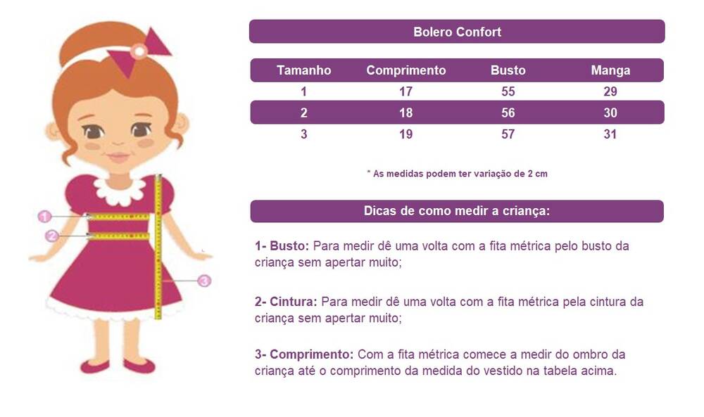 Bolero Infantil Soft Vermelho Sem Botão Confort Luxo