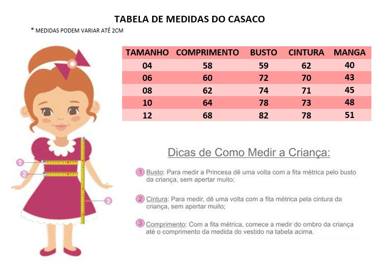Casaco Sobretudo Infantil Suede Marfim Pelúcia Cobre C/ Botão