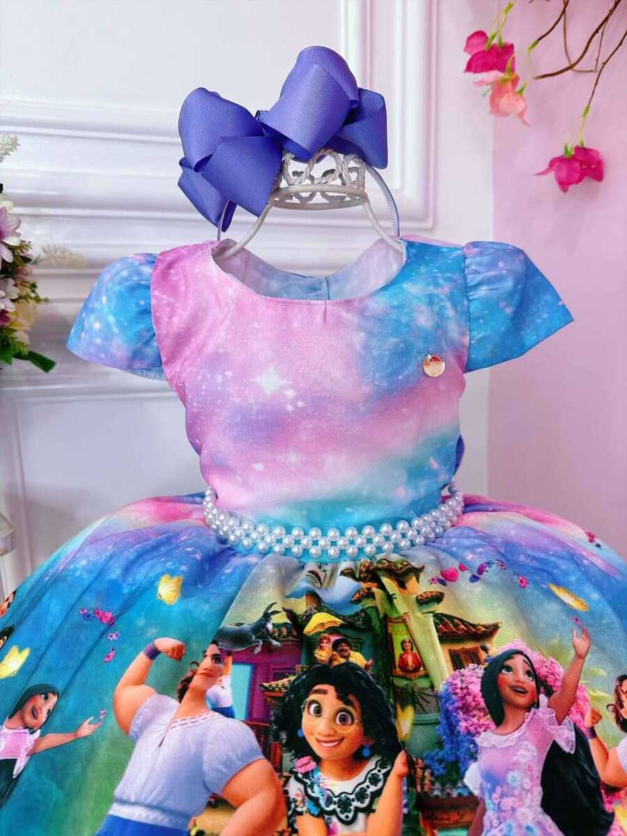 Vestido Infantil Família Madrigal Mirabel Encanto Princesa