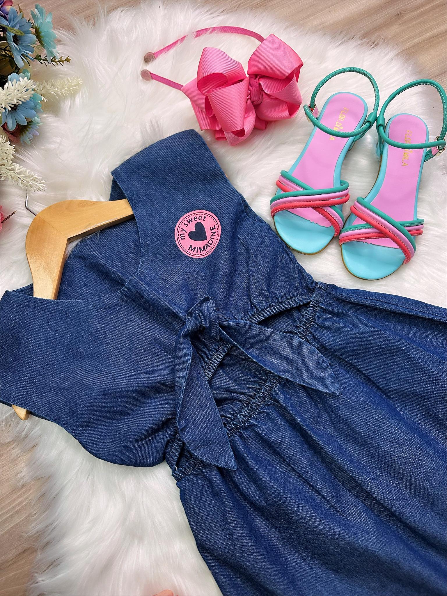 Vestido Infantil de Jeans My Sweet Luxo