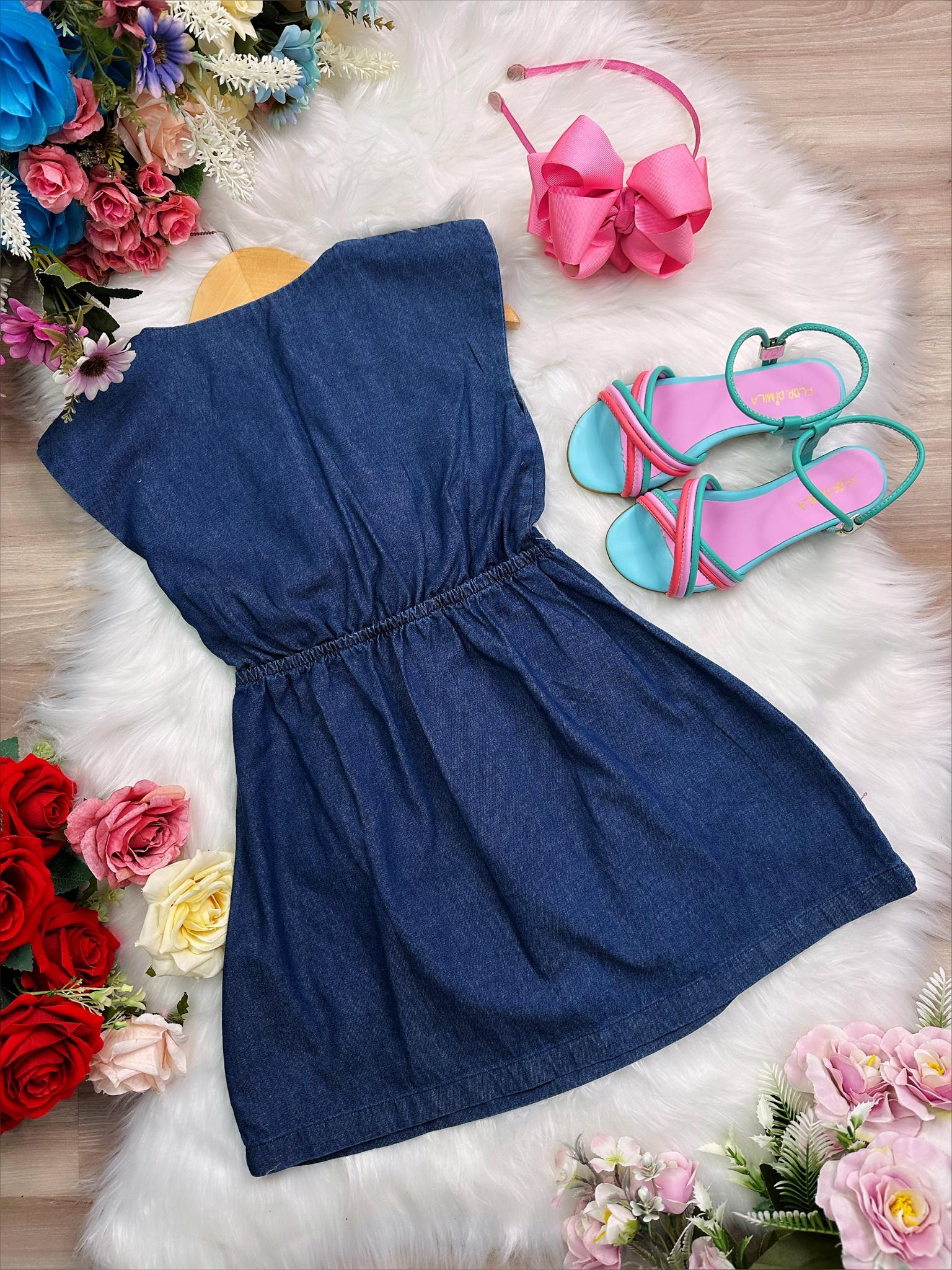 Vestido Infantil de Jeans My Sweet Luxo