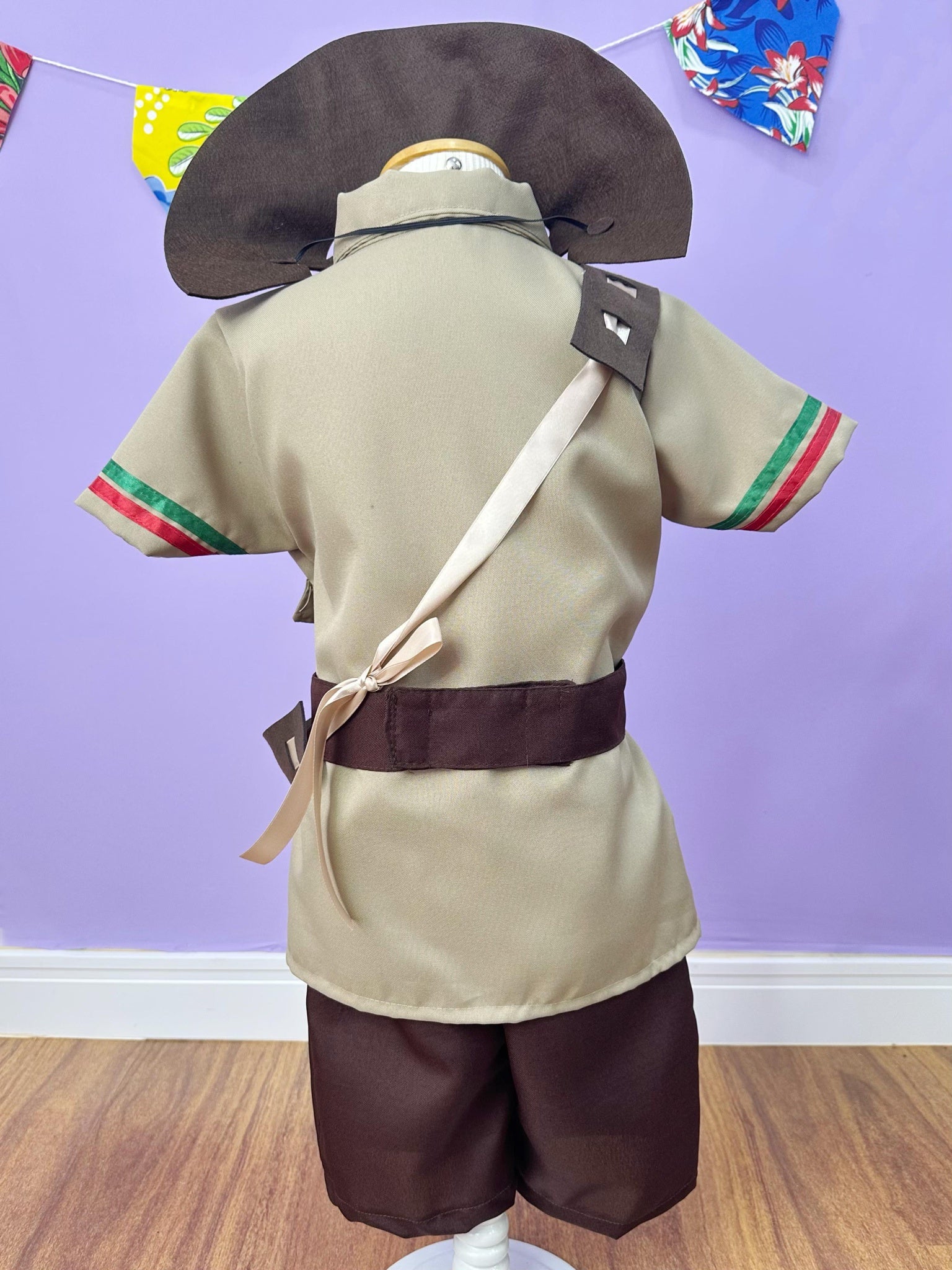 Conjunto Infantil Fantasia Junino Cangaceiro Lampião Marrom