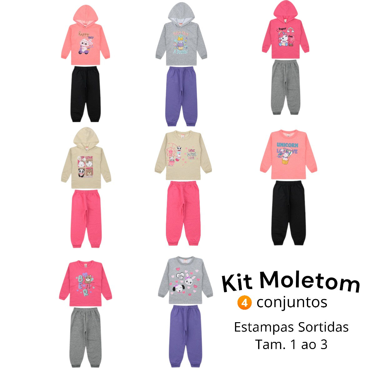 Kit Cleomara Meninas 8 peças Inverno