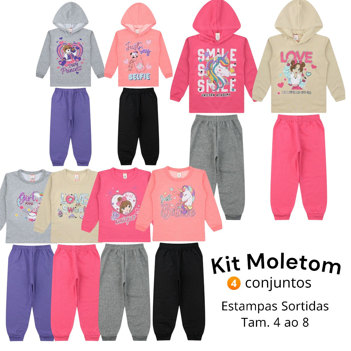 Kit Cleomara Meninas 8 peças Inverno