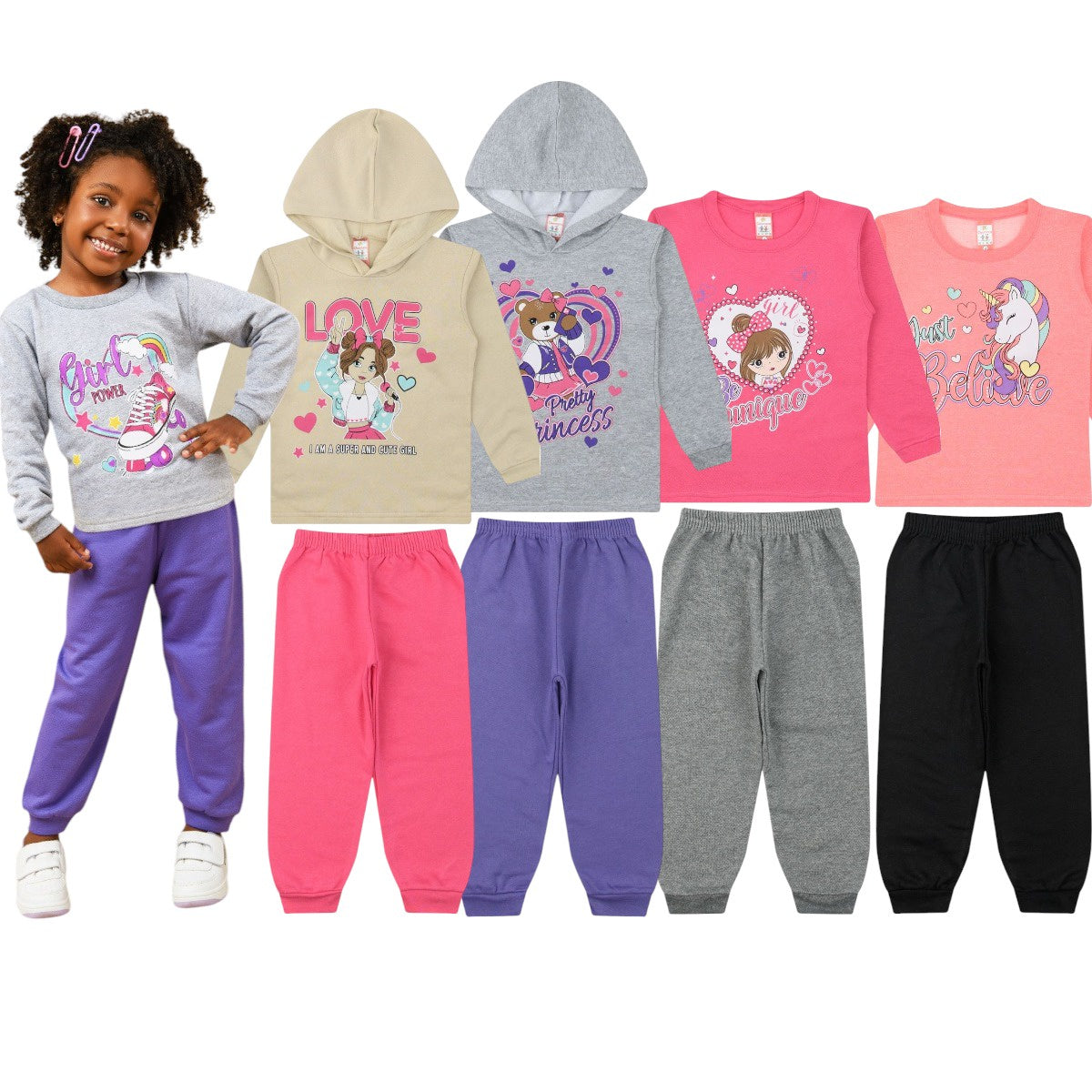 Kit Cleomara Meninas 8 peças Inverno