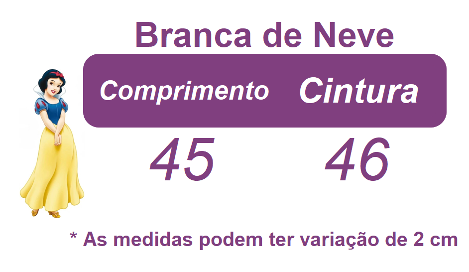 Romper da Branca de Neve Com Laço Luxo