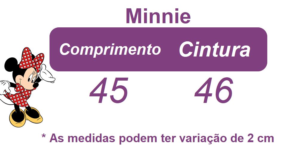 Romper da Minnie Vermelha Com Laço e Saia Glitter Luxo