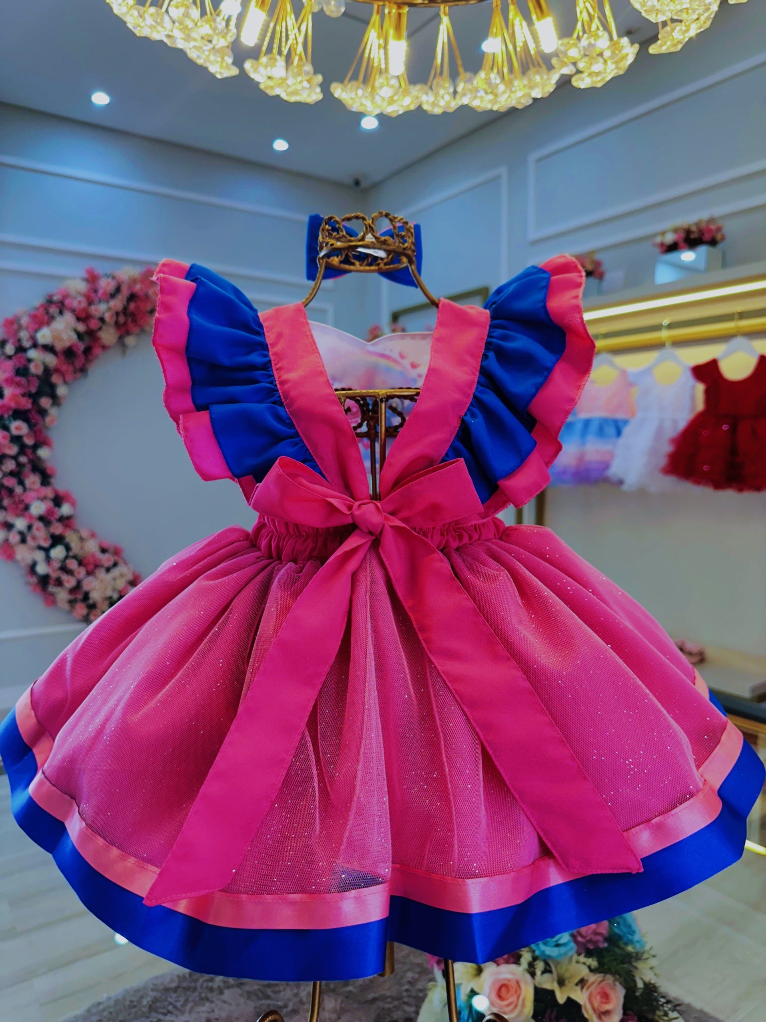 Romper Stitch e Angel Saia Com Glitter Super Luxo