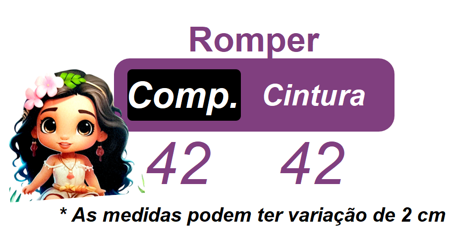 Romper Moana Laranja Glitter Festas Super Luxo