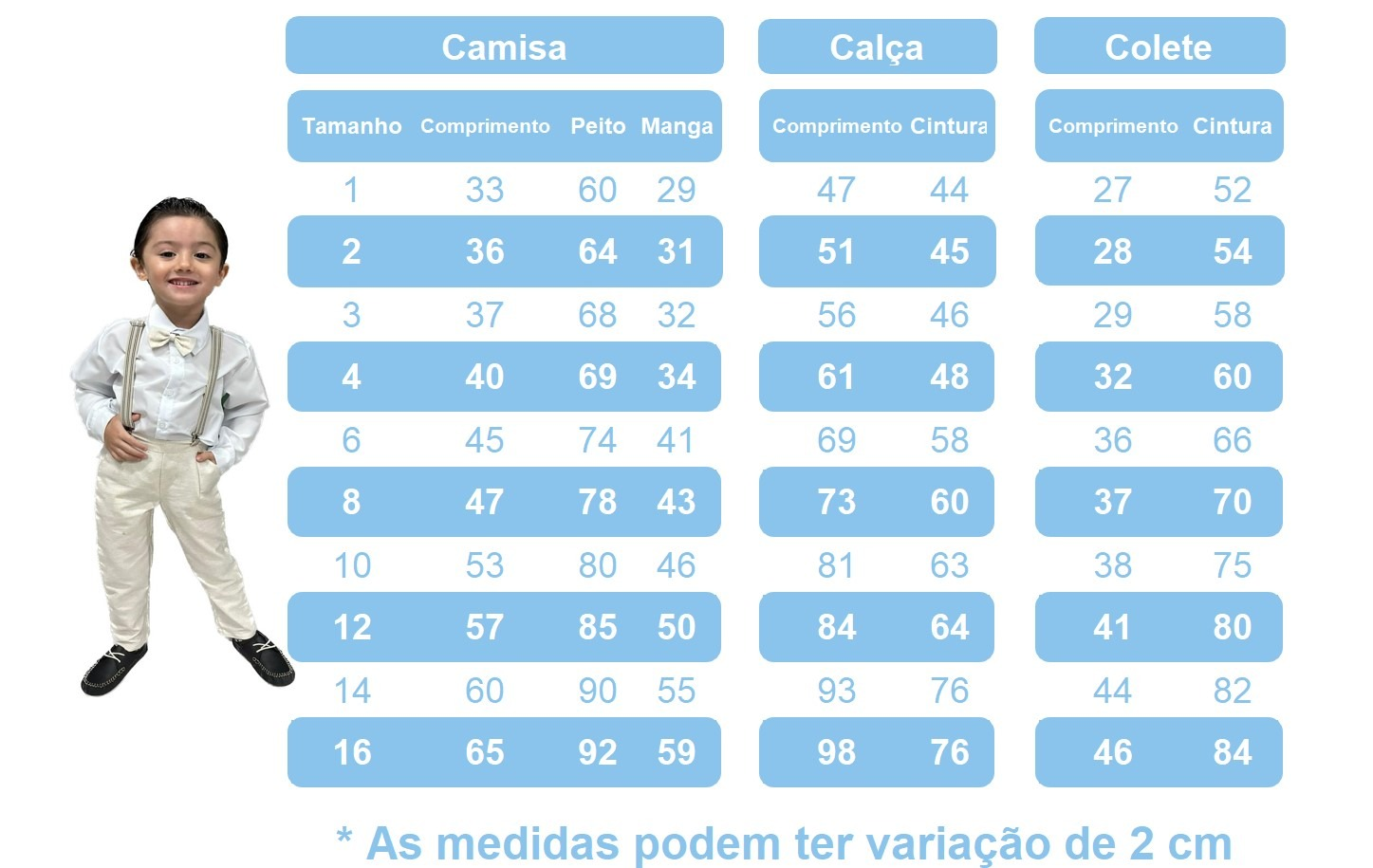 Conjunto Social Camisa Branca C/ Colete Calça Gravata Preto