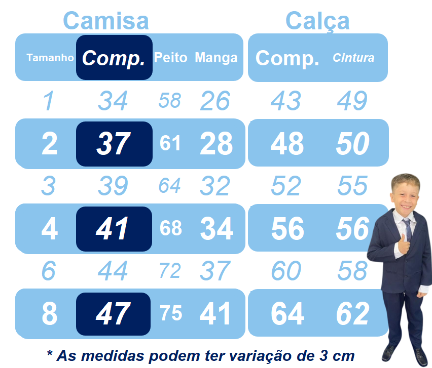 Conjunto Social Pajem Camisa Branca Calça e Susp. Cinza Claro