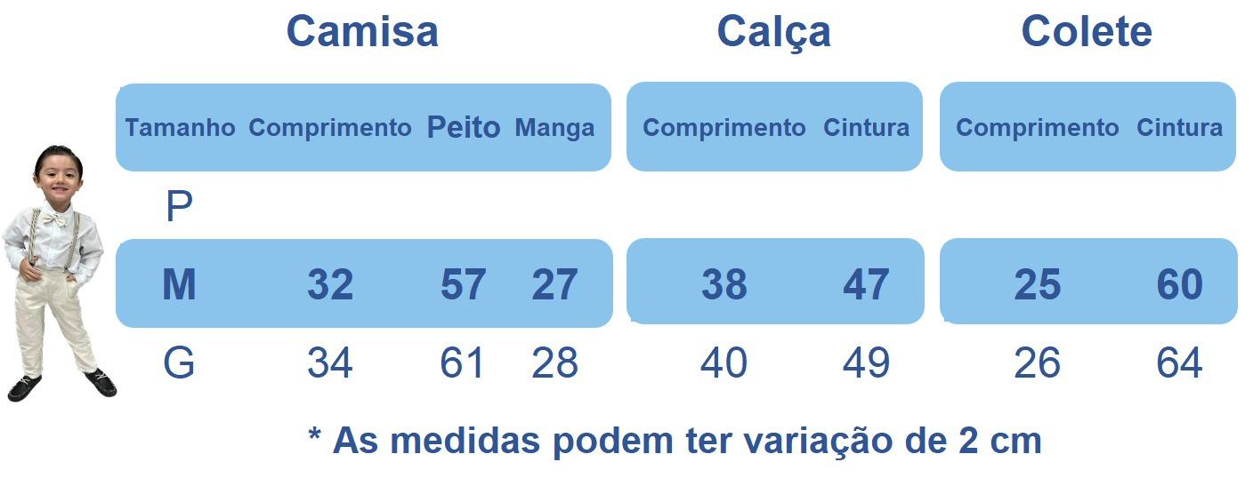 Conjunto Social Calça Colete Gravata Cinza e Camisa Branca