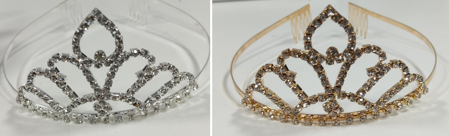 Coroa Infantil Realeza Pétalas Com Strass Super Luxo