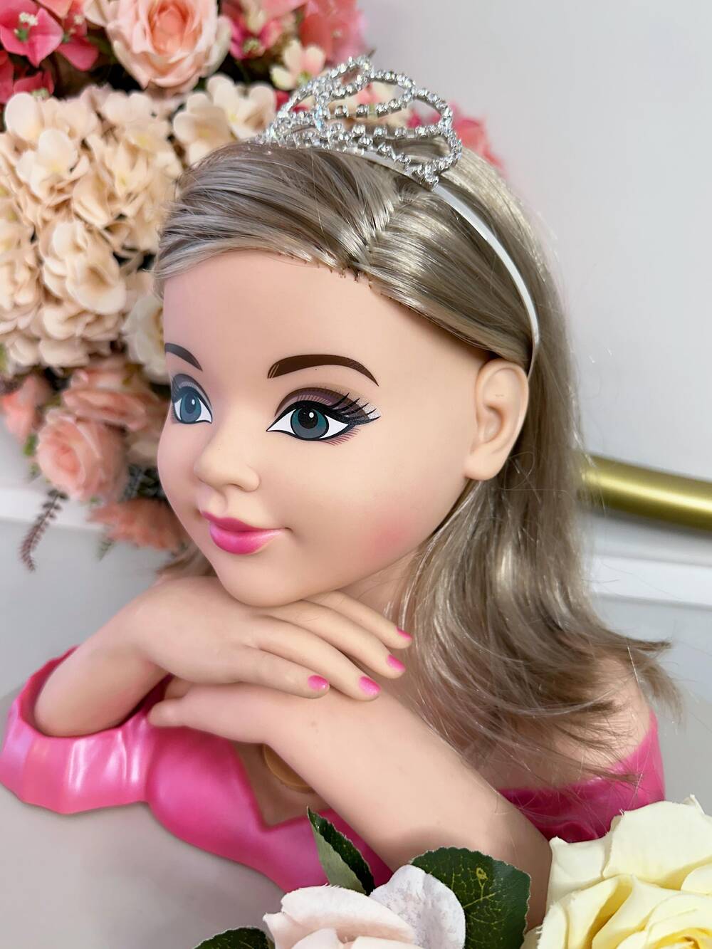 Coroa Infantil Realeza Coração Prata e Dourada Super Luxo