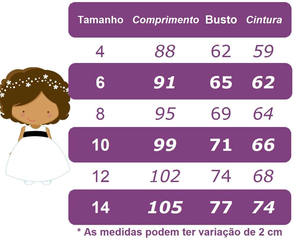 Vestido Infantil Branco Damas de Honra Casamentos C/ Broche