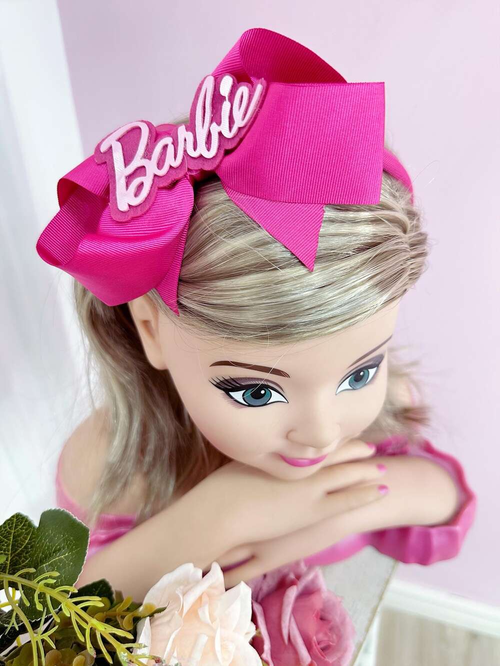 Tiara Infantil da Barbie Pink Com Nó Luxo