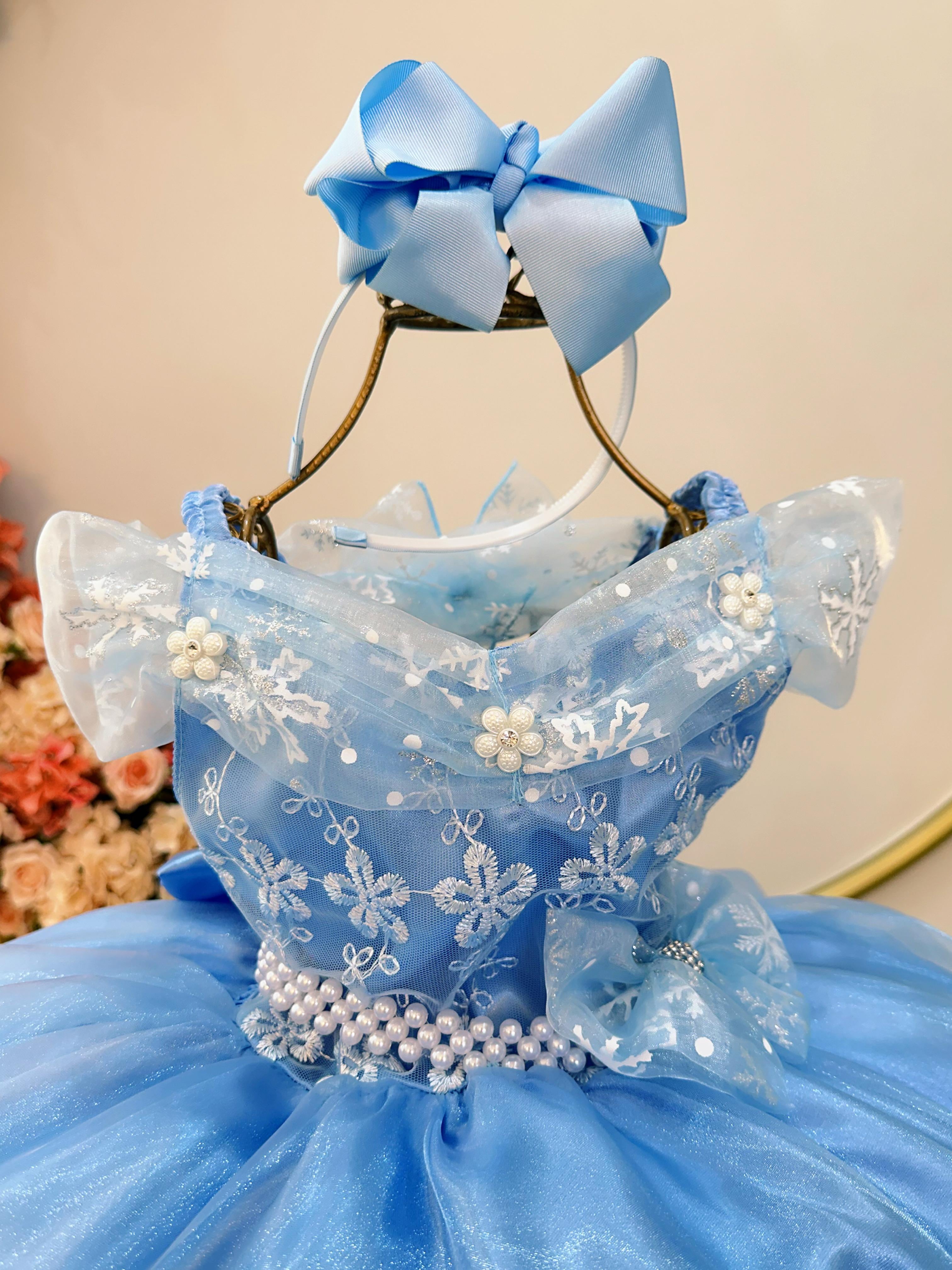 Vestido Infantil Princesas Frozen Elsa C/ Capa Luxo Festas
