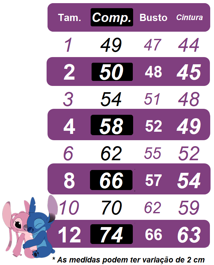 Vestido Infantil Lilo Stitch e Angel Saia Com Led Festas
