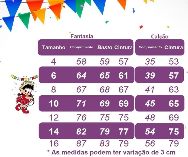 Fantasia Infantil Junino Arraiá Vermelho Xadrez Colorido