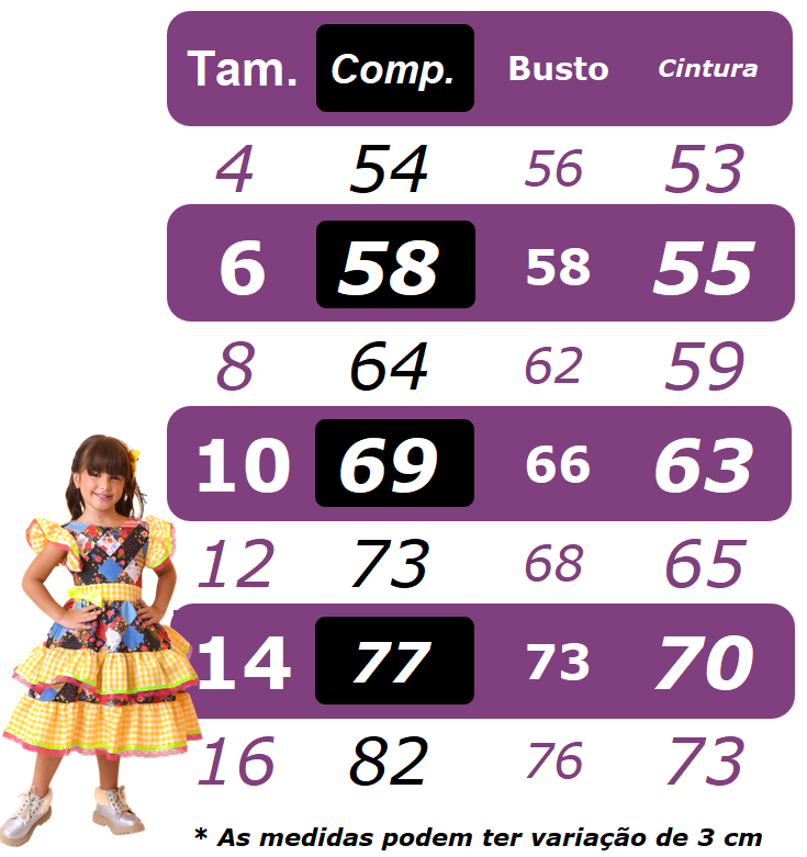 Vestido Infantil Junino Arrraiá Verde Com Estampa Colorida