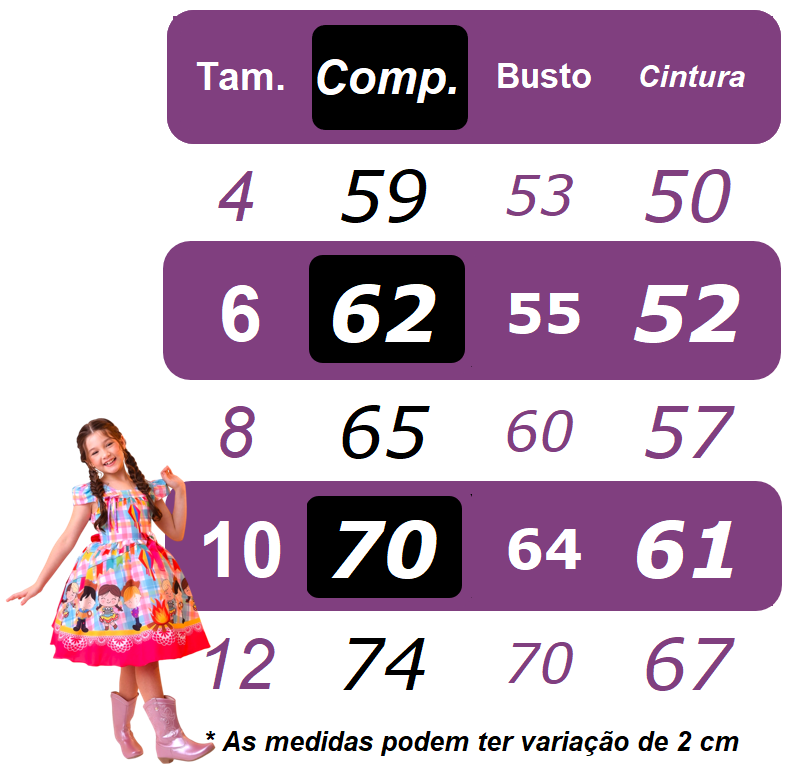 Vestido Infantil Junino Caipira Folia Balões Xadrez Colorido