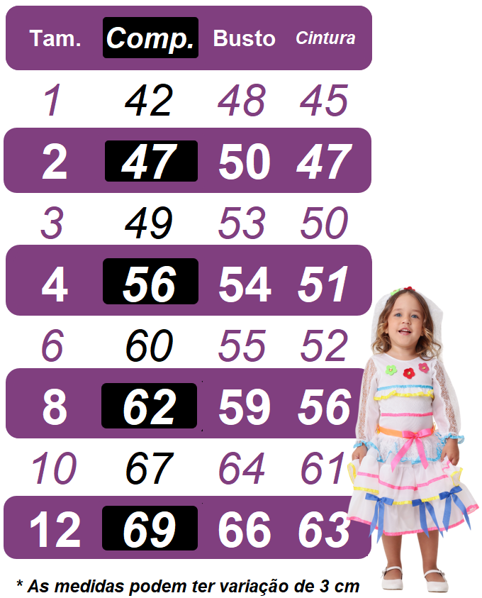 Vestido Infantil Junino Caipira Vermelho Florzinhas Coloridas