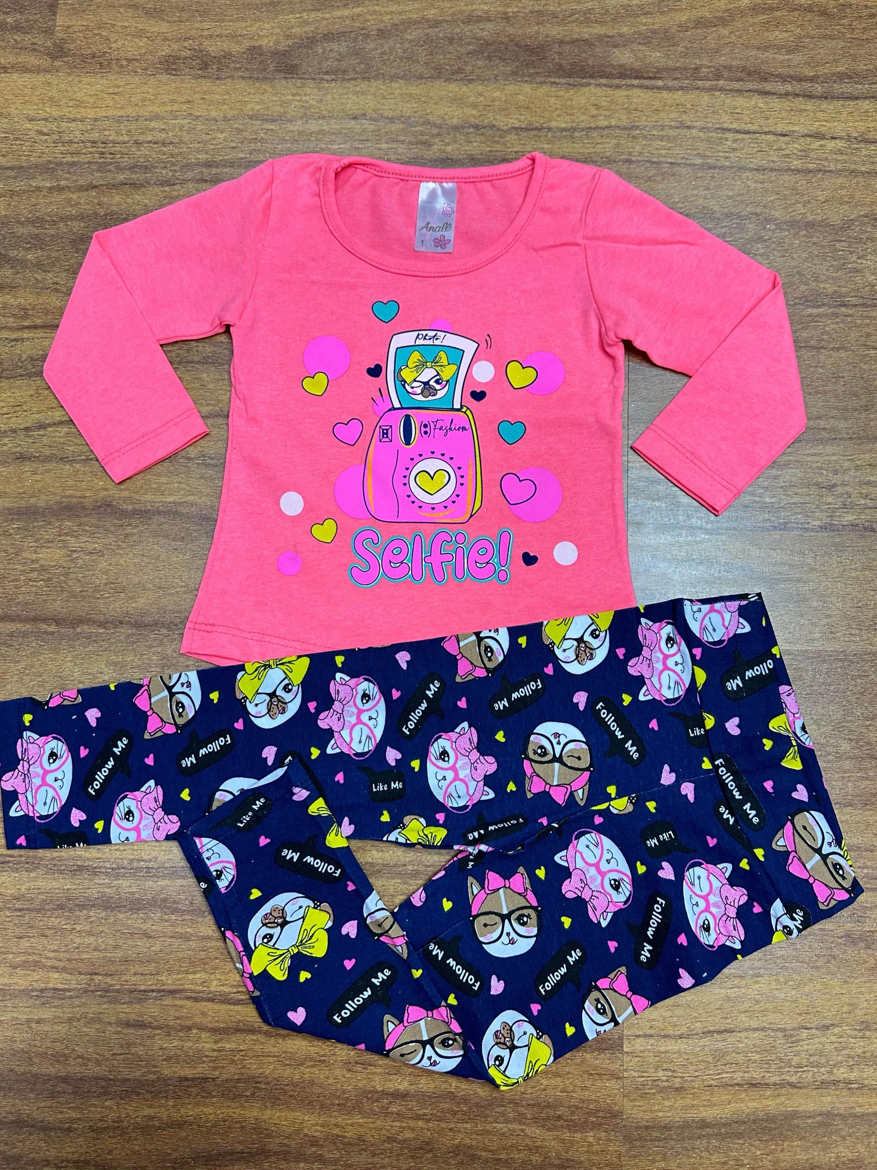 Kit Analê Conjunto Infantil Meninas Com Estampas 1 ao 8