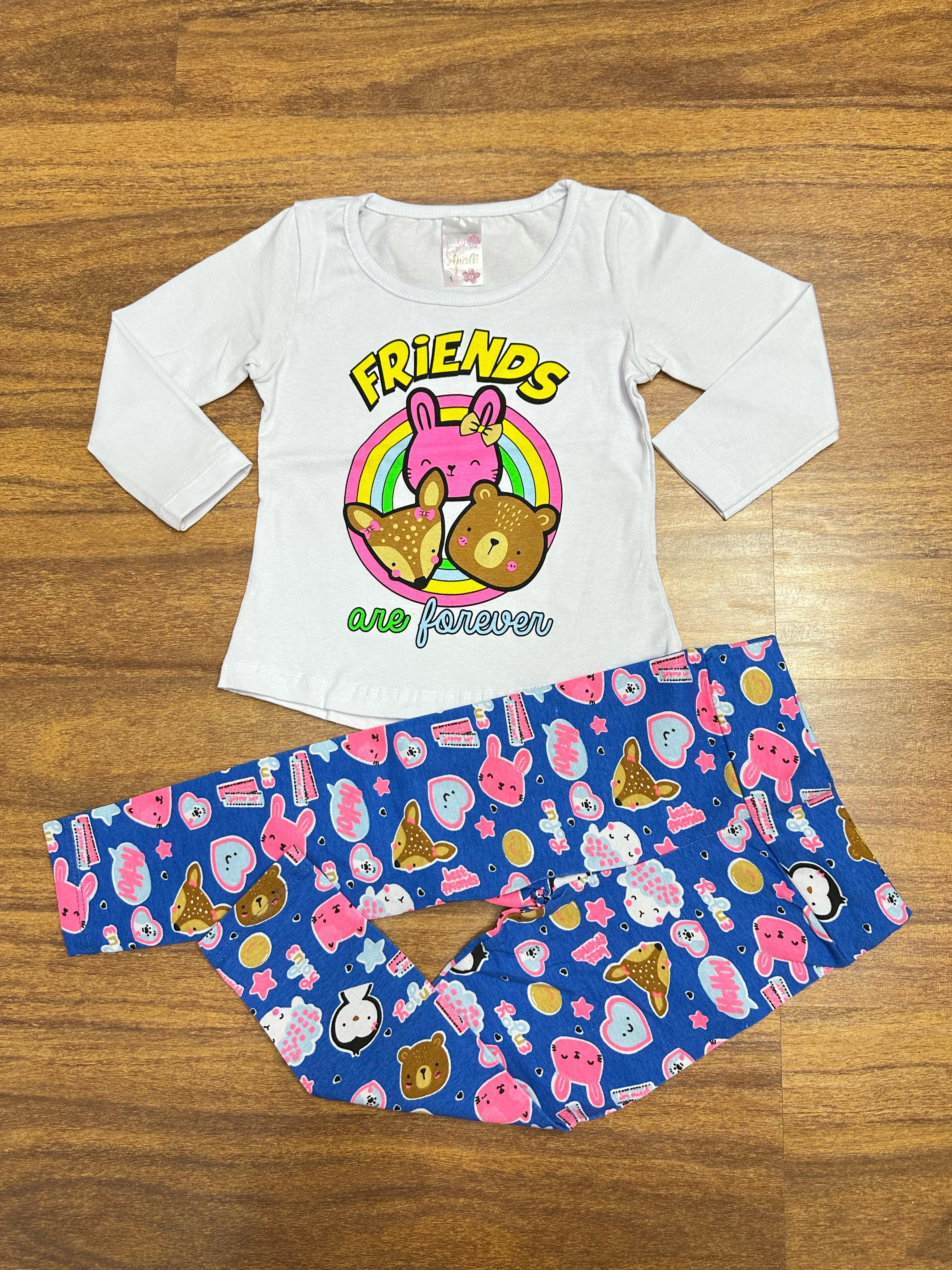 Kit Analê Conjunto Infantil Meninas Com Estampas 1 ao 8