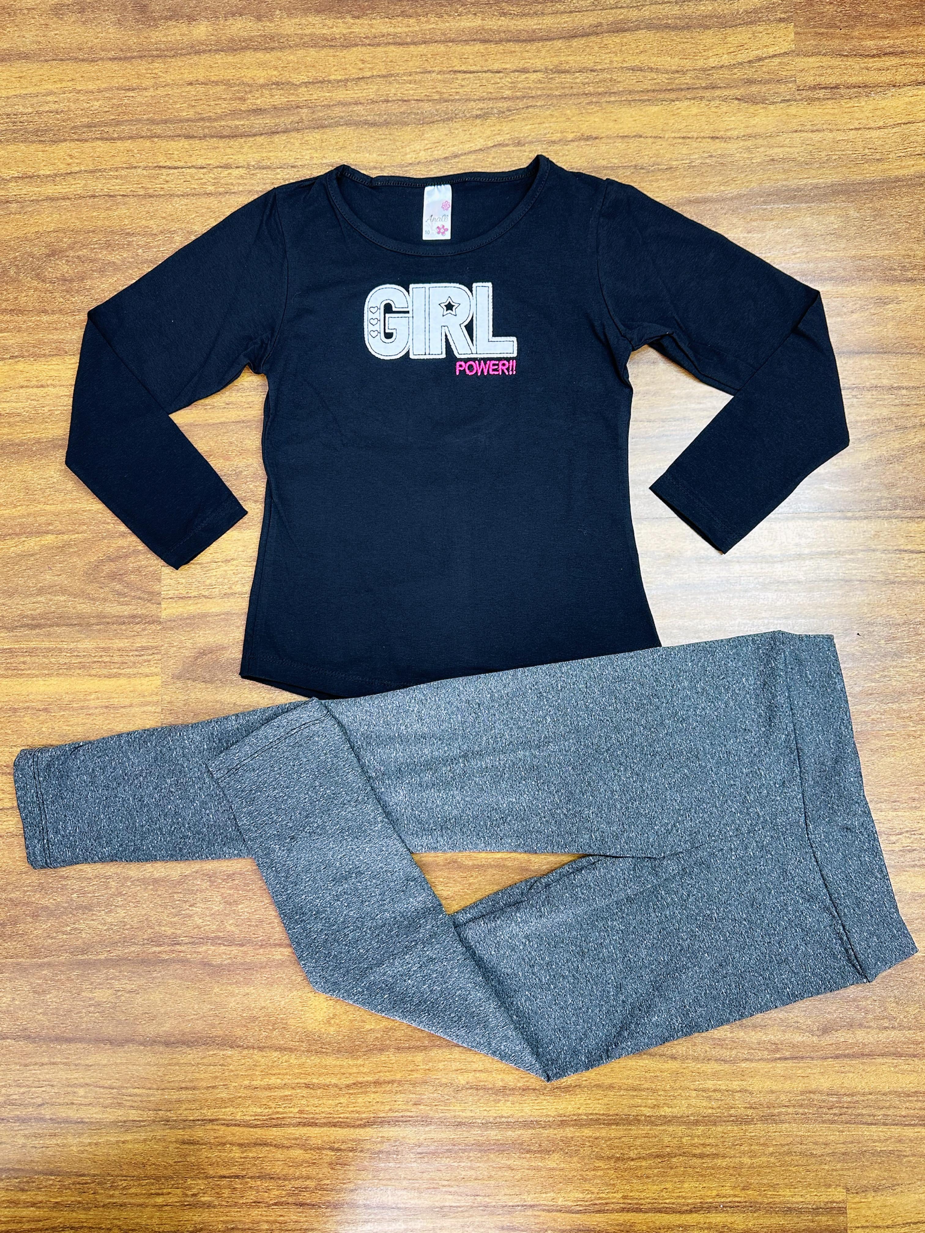 Kit Analê Conjunto Juvenil Com Estampas Bordadas do 10 ao 16