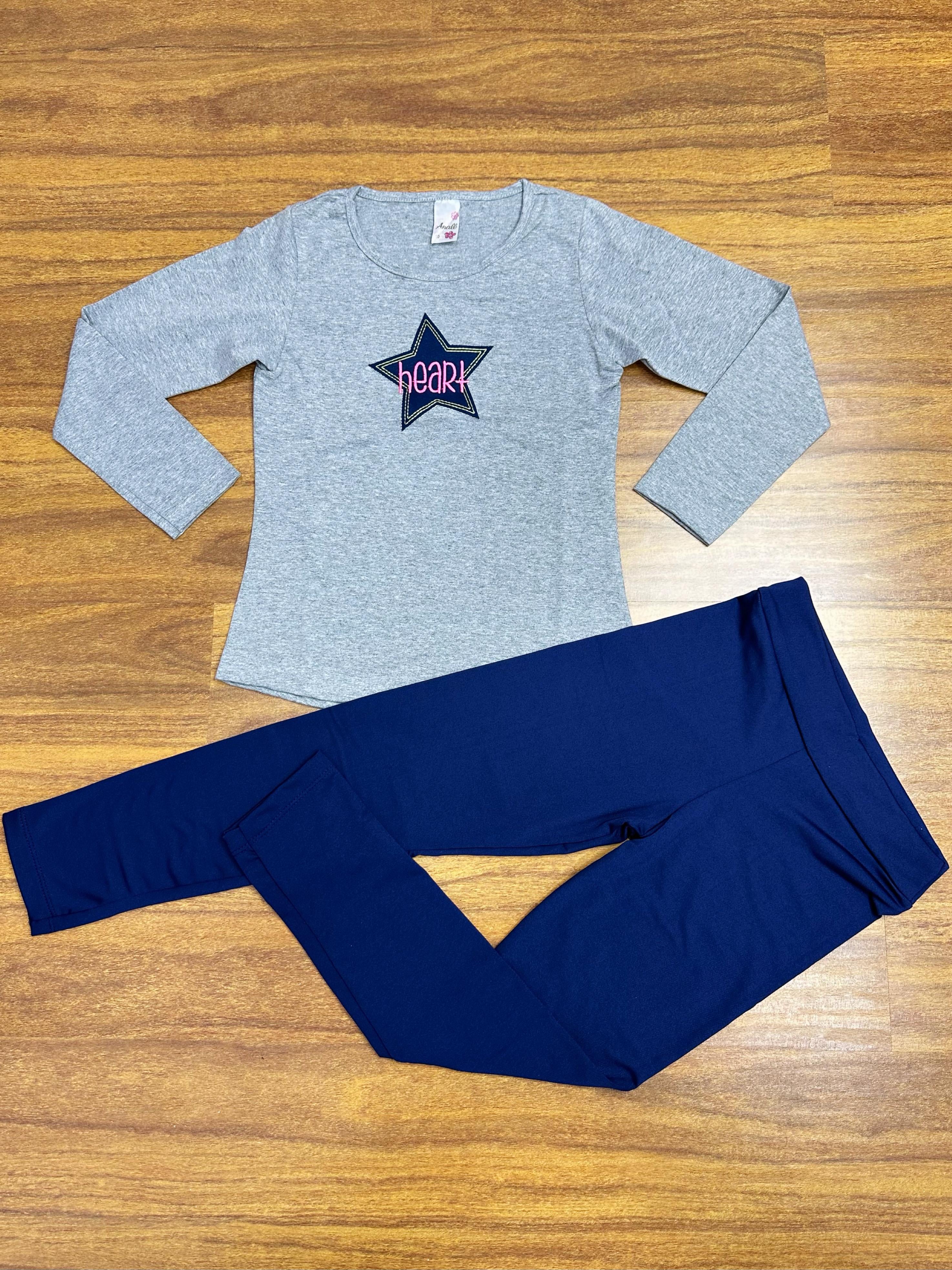 Kit Analê Conjunto Juvenil Com Estampas Bordadas do 10 ao 16