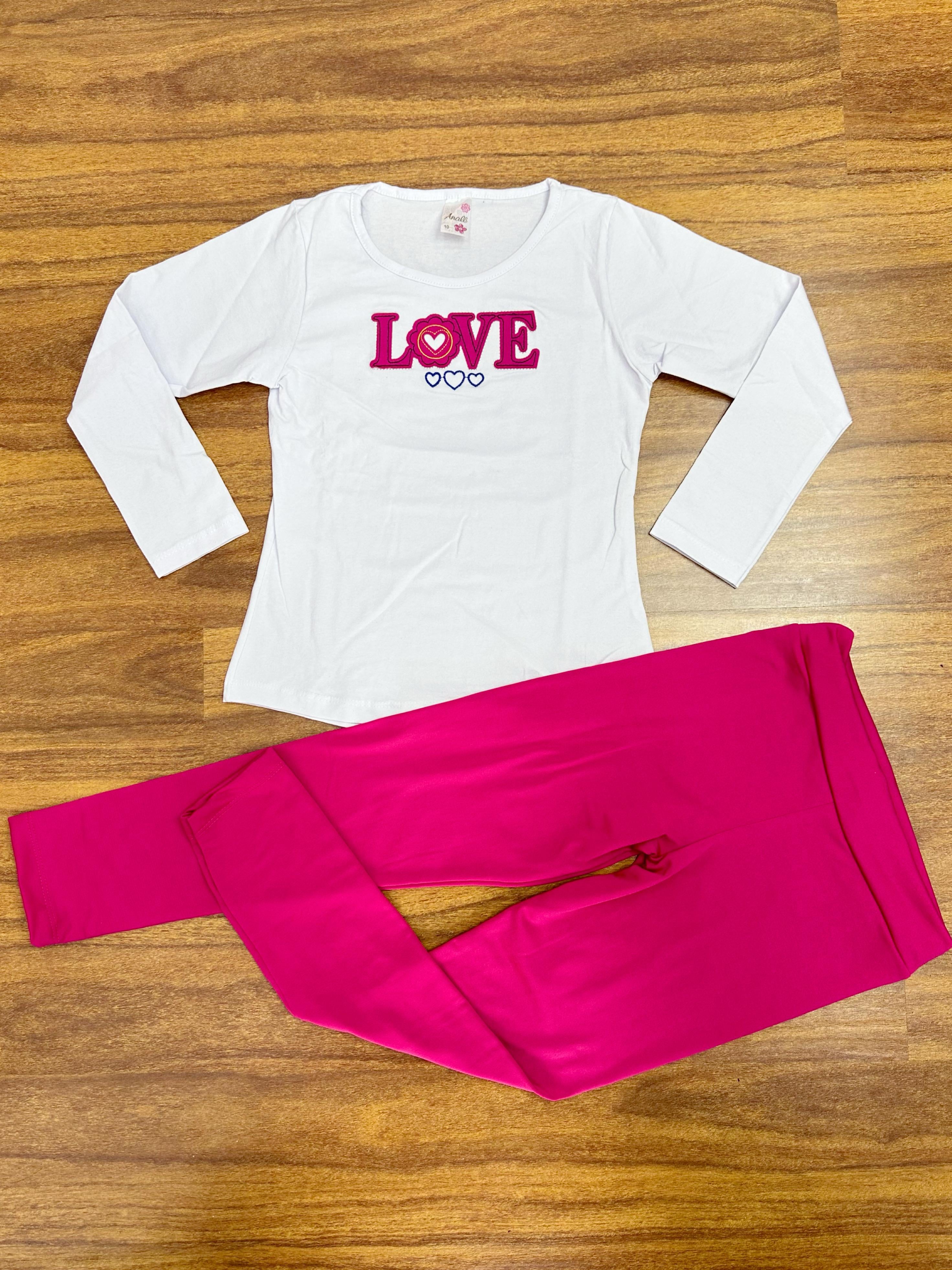Kit Analê Conjunto Juvenil Com Estampas Bordadas do 10 ao 16