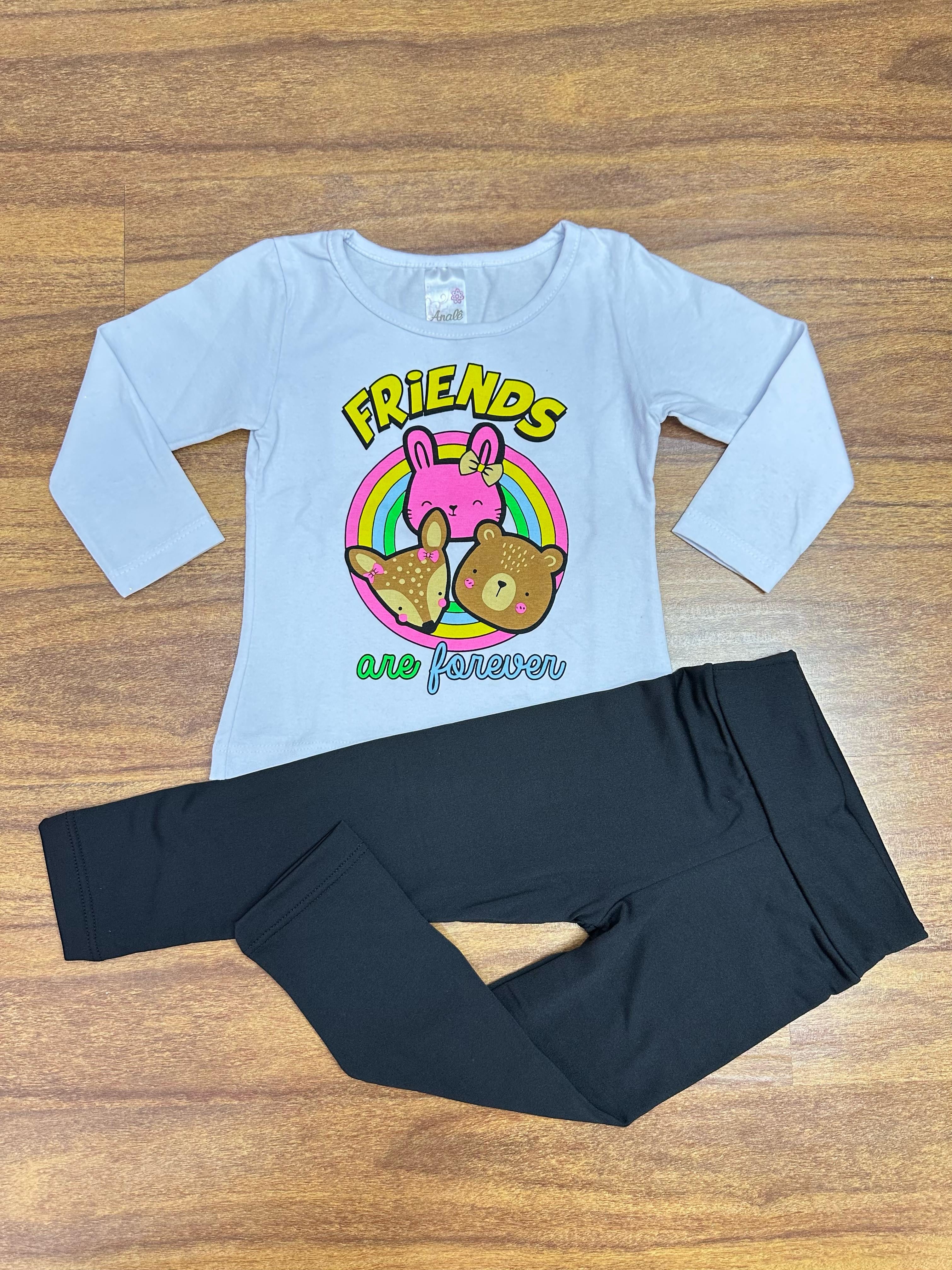 Kit Analê Conjunto Meninas Com Estampas do 1 ao 8