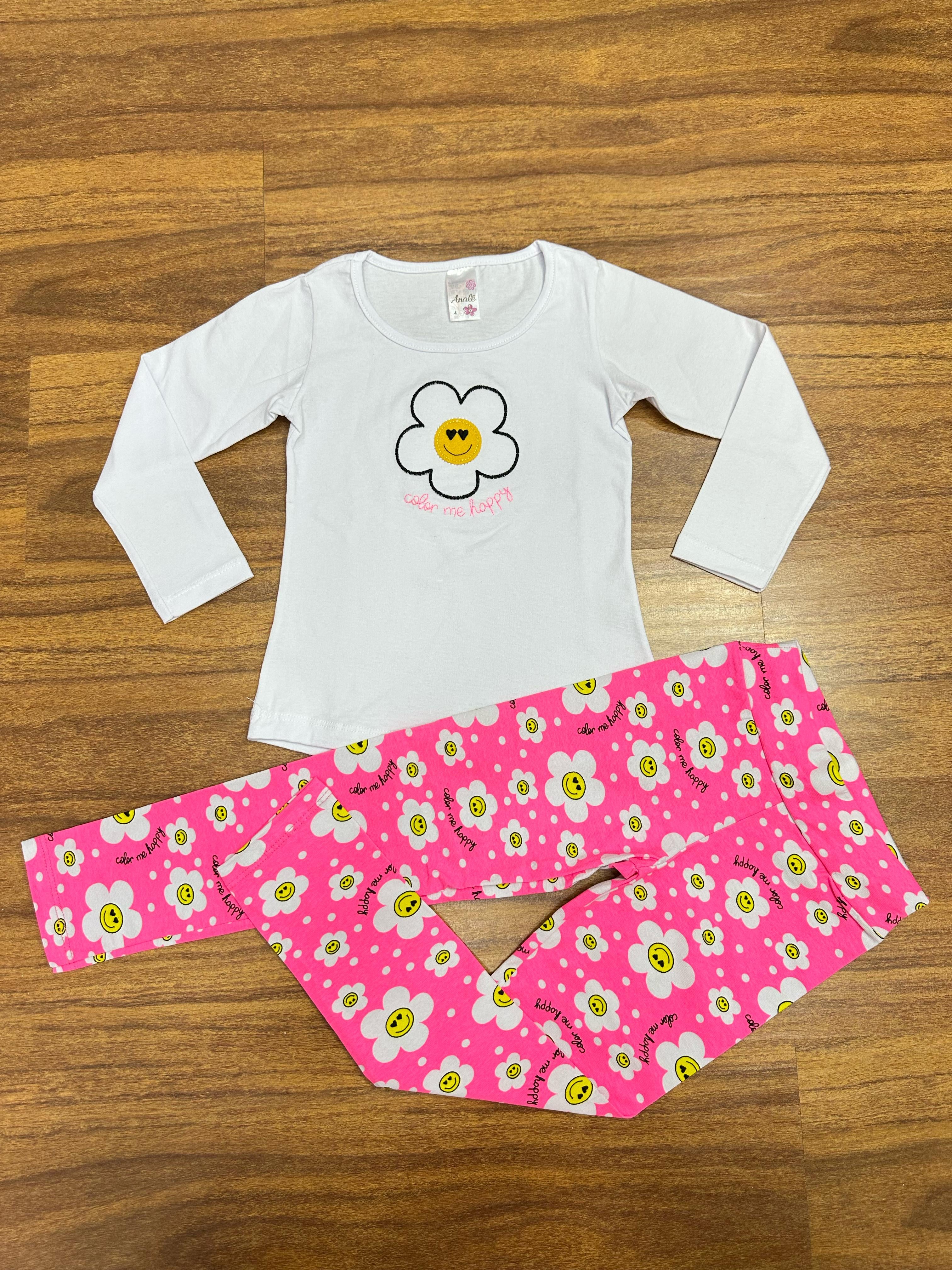 Kit Analê Conjunto Meninas Com Estampas do 4 ao 8