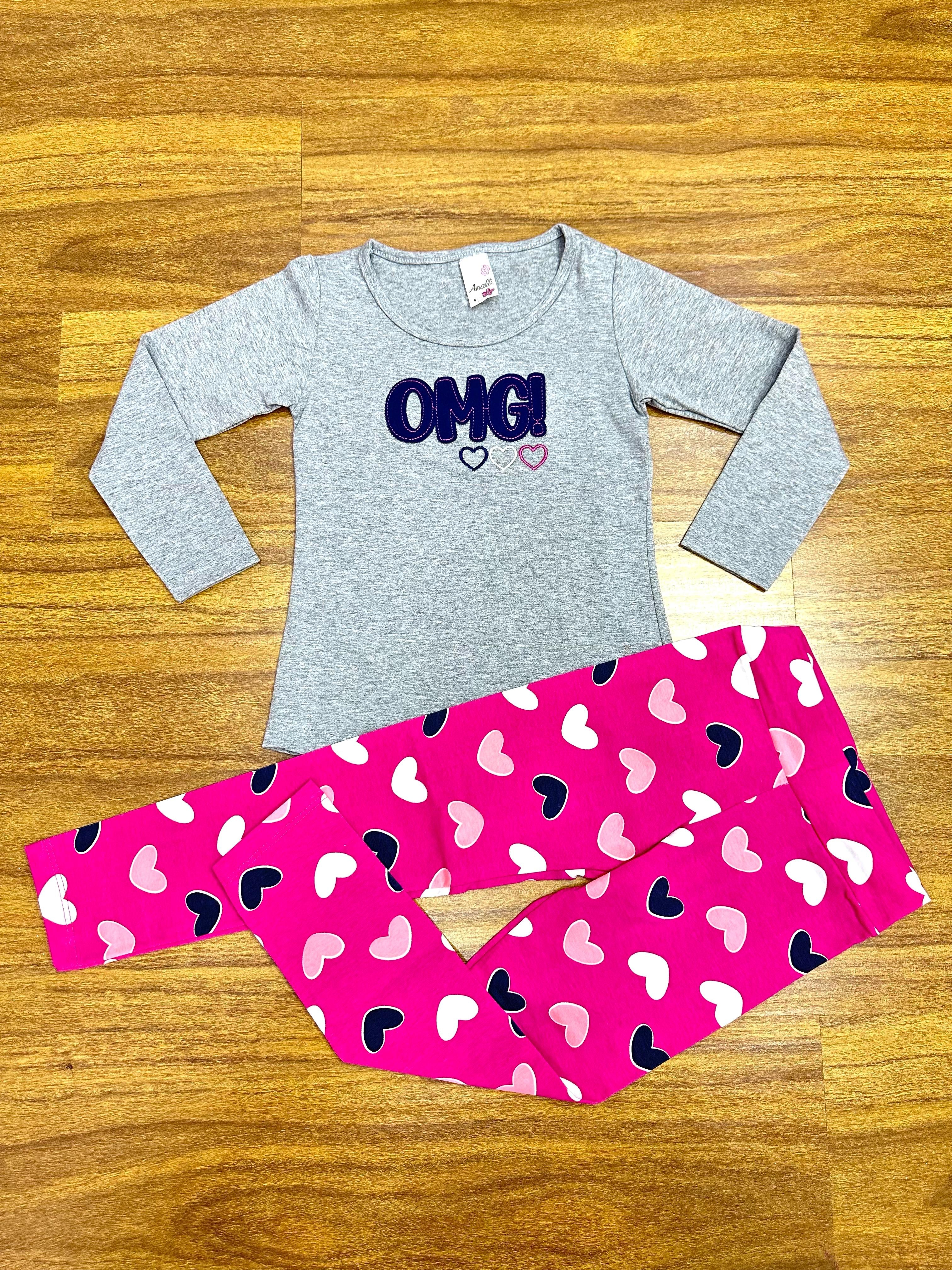 Kit Analê Conjunto Meninas Com Estampas do 4 ao 8