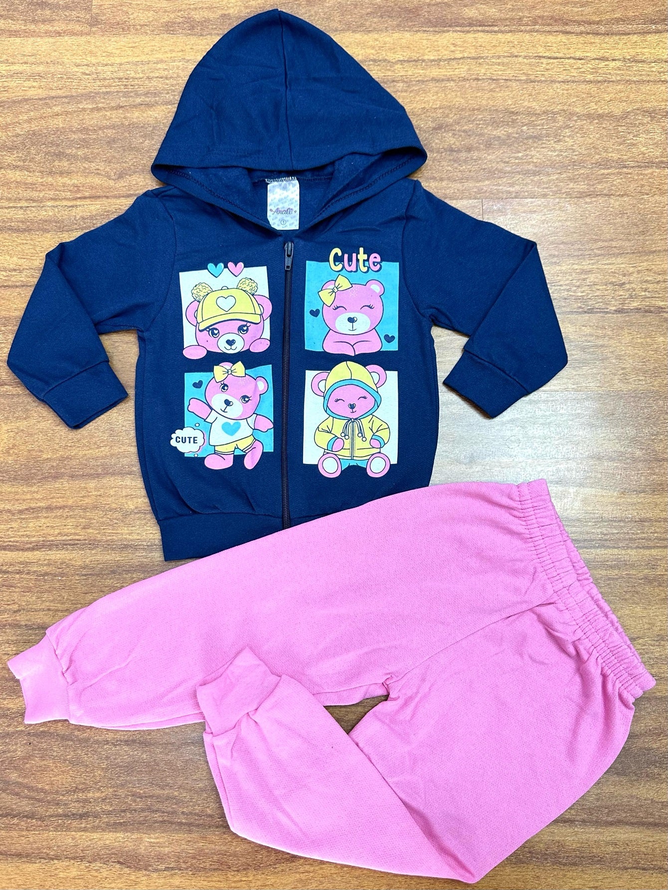 Kit Analê Conjunto Moletom Meninas Com Estampas do 1 ao 8