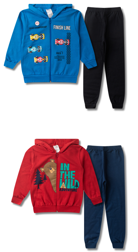 Kit Analê Conjunto Moletom Meninos Estampas Variadas do 1 ao 8