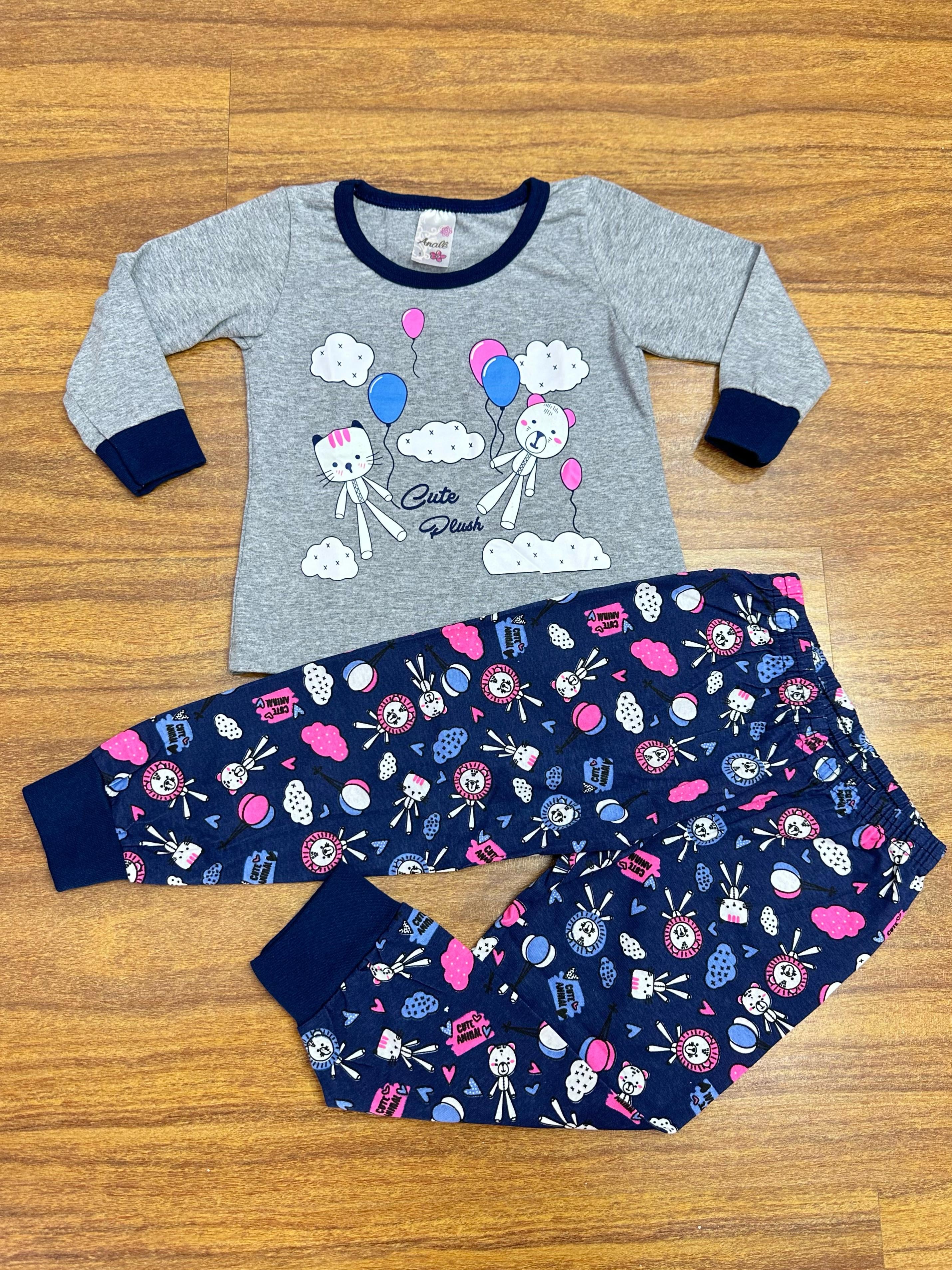 Kit Analê Pijama Infantil Meninas Com Estampas 1 ao 8